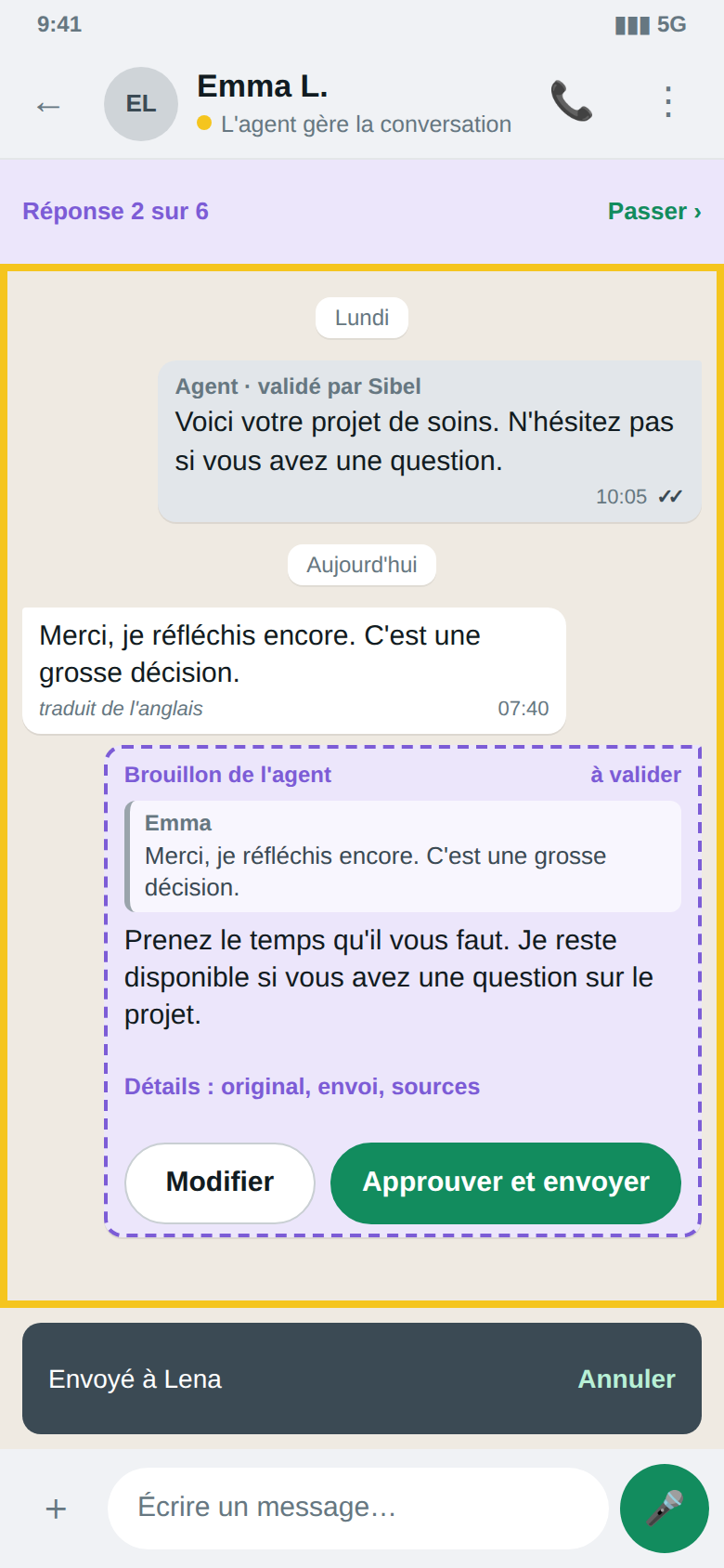 File de validation · téléphone