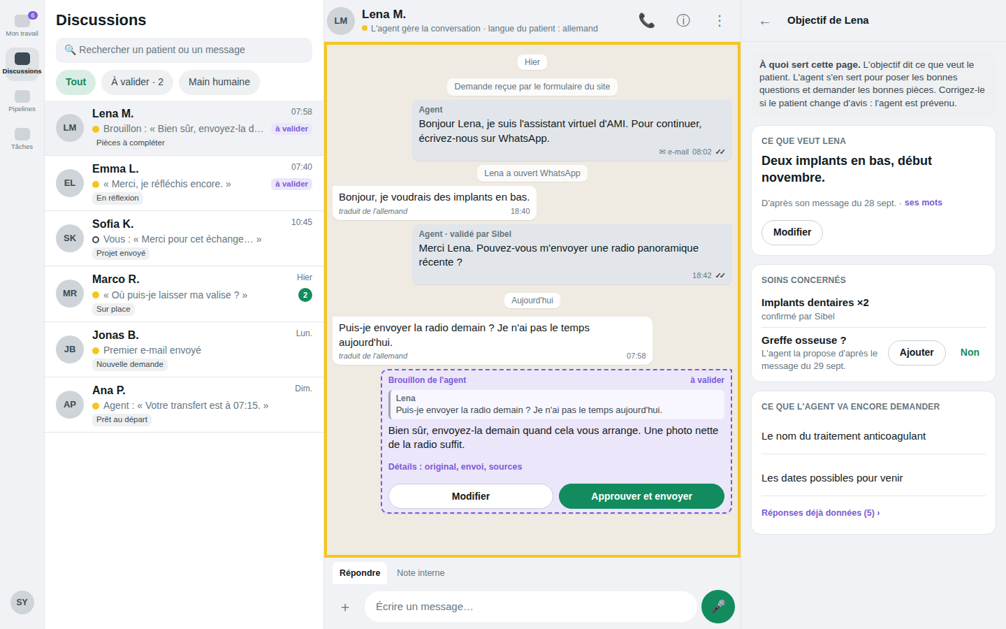 Objectif du patient · ordinateur