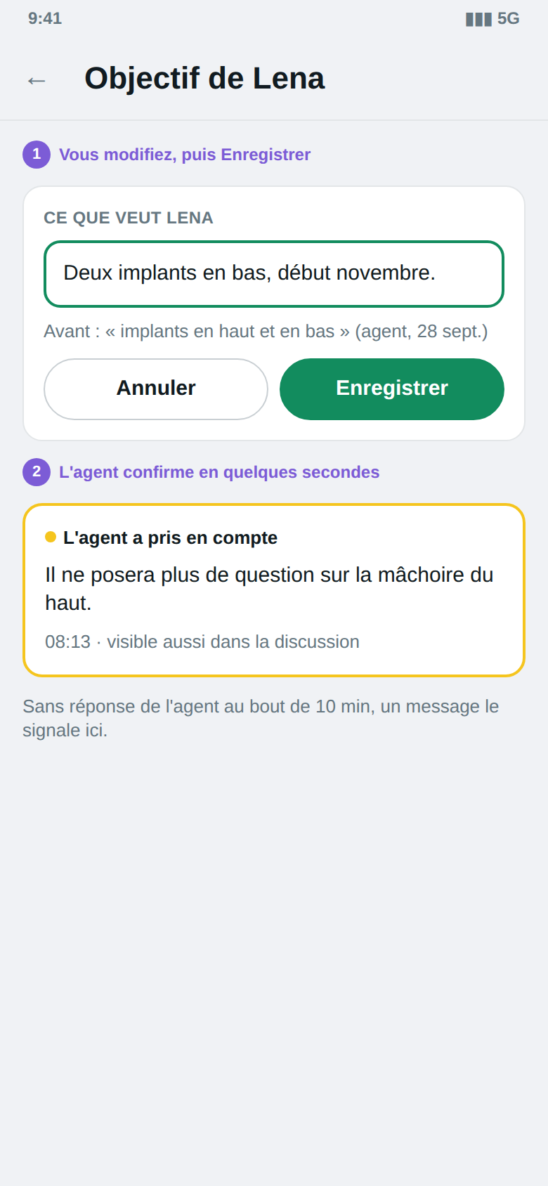 Objectif modifié · téléphone