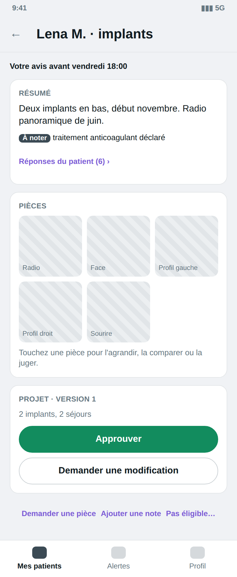 Avis du praticien · téléphone