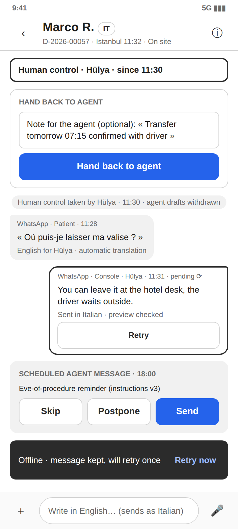 E-04 · Conversation, human control · mobile