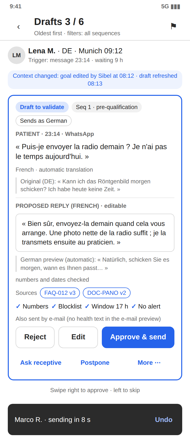 E-06 · Validation queue · mobile