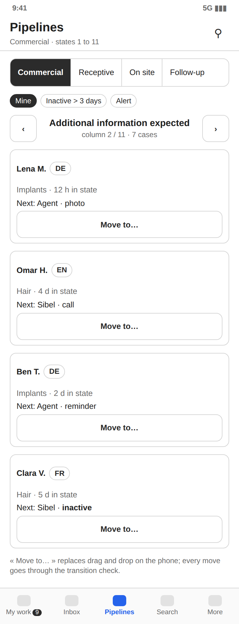 E-17 · Pipelines · mobile